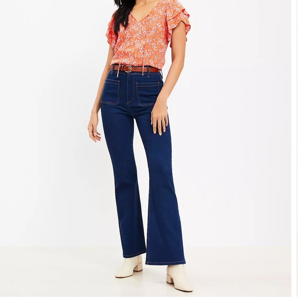 LOFT Patch Pocket Slim Flare